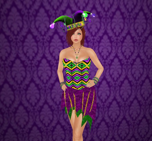 Mardi Gras Mesh Dress {5 Sizes}
