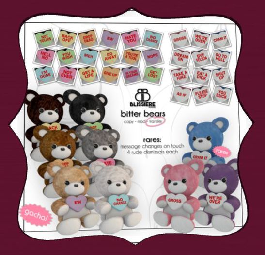 [blissiere] bitter bears - blue - RARE