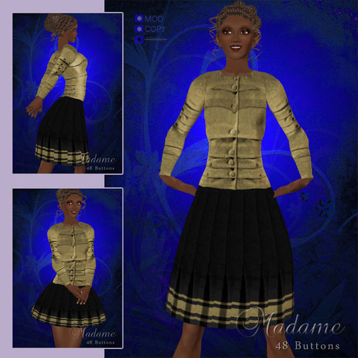 Madame Haute Couture - 48 buttons, sand
