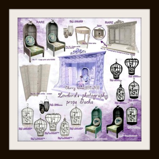 {{C.H}}-No.10 - Ivory white  - cage decoration