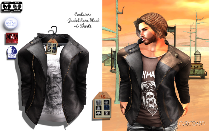 Jacket Kane Black (With Shirt)