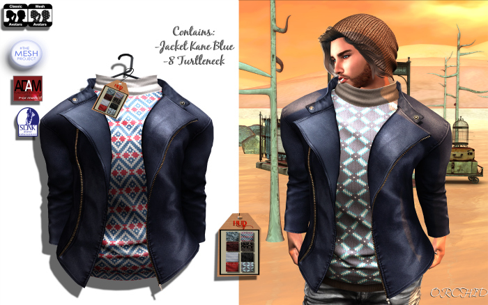 Jacket Kane Blue (With Turtleneck)