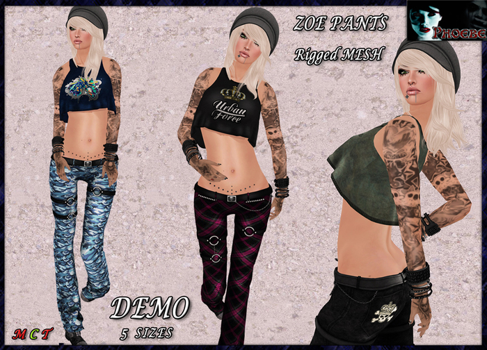 *P* Zoe MESH Pants ~DEMOS~ v1