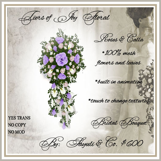 SAY~ Roses & Calla Bridal Bouquet