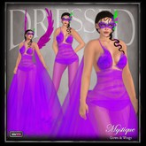 ::DBL:: Mardi Gras Mystique Gown & Wings 