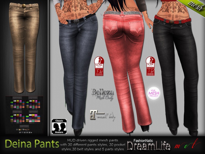PROMO Deina Pants - Maitreya Lara, Slink Physique Hourglass, Belleza Isis Freya Venus, TMP - DreamLife - FashionNatic