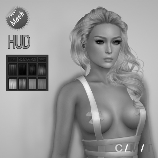 DEMO eDeLsToRe woman mesh hair " Olivia " all colors HUD Pigtail tail long hair