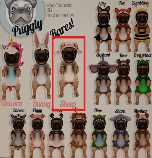 .Birdy. Puggles {Sheep} [BOX] RARE