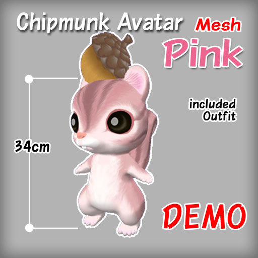 :Risusipo:DEMO_Mesh_chipmunk_Avatar_Pink