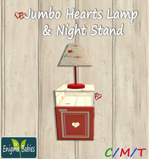 LLB-Jumbo Hearts Lamp & Night Stand