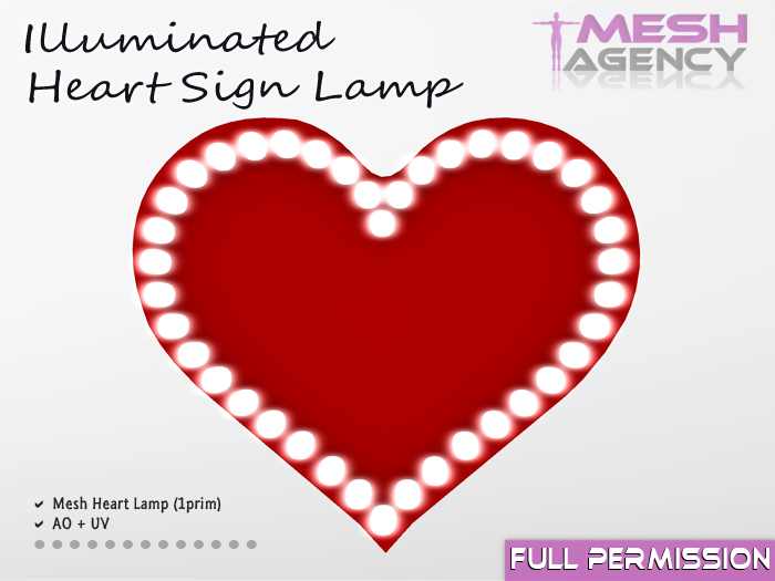 ::MA:: Illuminated Heart Sign Lamp - FULL PERM