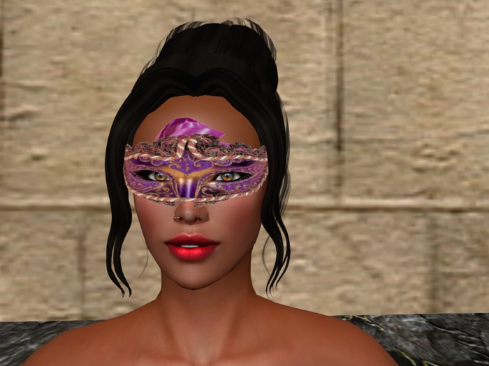 mascara carnaval morada