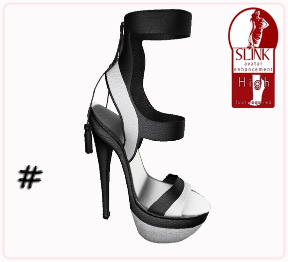 Slink high Black and White #HASHTAG
