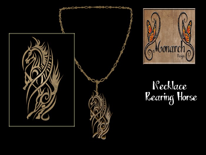 Necklace Rearing Horse Tribal