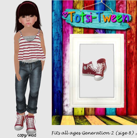 TOTSI-TWEEN Layered Striped Tank  [size 8]