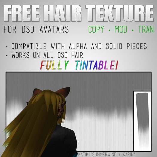 DSD Tintable Hair Texture - Freebie!