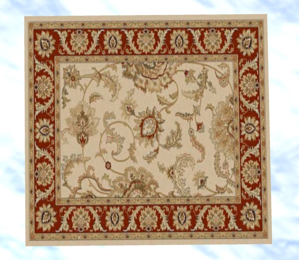 Turkish Red and Gold Antique Rug  Boxed
