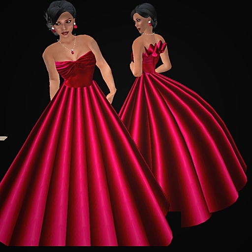 Archangel: Ruffle Gown in Port
