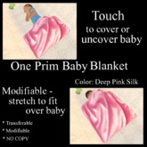 Deep Pink Silk Baby Blanket