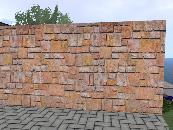 High Resolution Multicolor Cut Fieldstone Wall Section with Full Perm Texture Included 9008