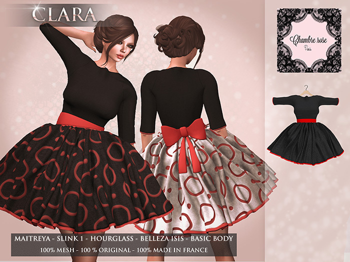 :-:Chambre Rose:-: Clara black/red