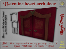 Valentine heart arch door - 8 LI - 3 FULL PERMS Meshes