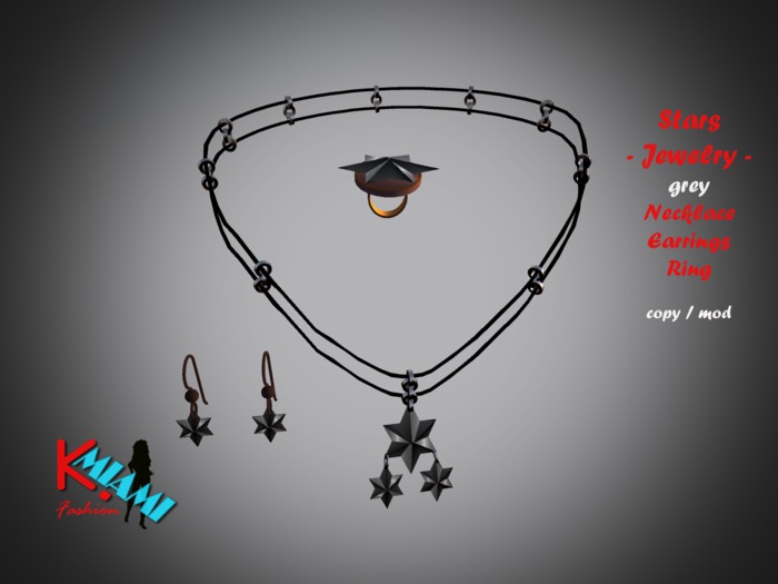 KMF Stars Jewelry grey