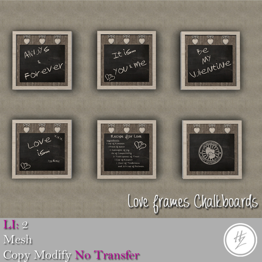 .::Hazeel::. Love frames Chalkboards 