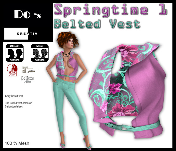 .:Do's:. Belted Vest Springtime 1 DEMO