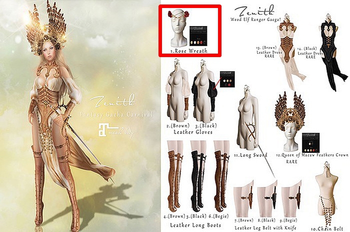 =Zenith=Wood Elf Ranger Rose Wreath