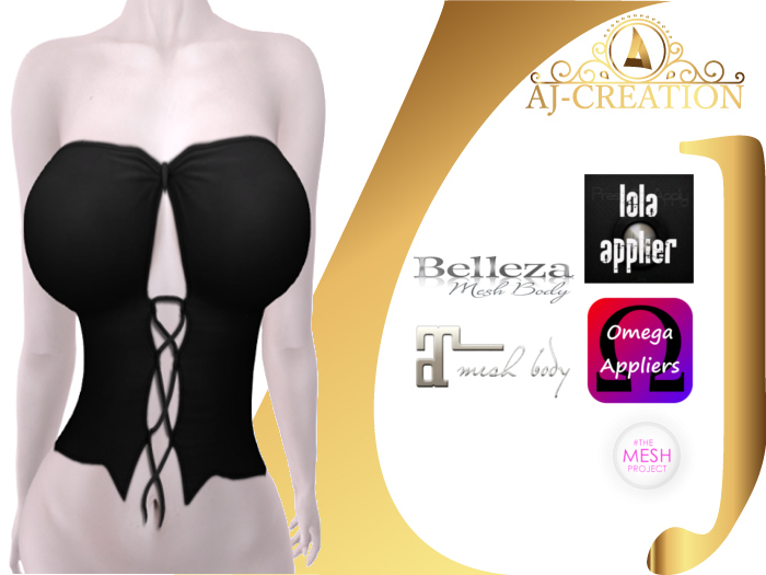 AJ - black tank top with lola aplier