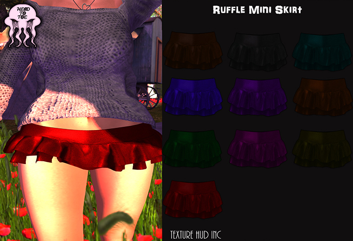 HTT- Ruffle Mini Skirt W/HUD
