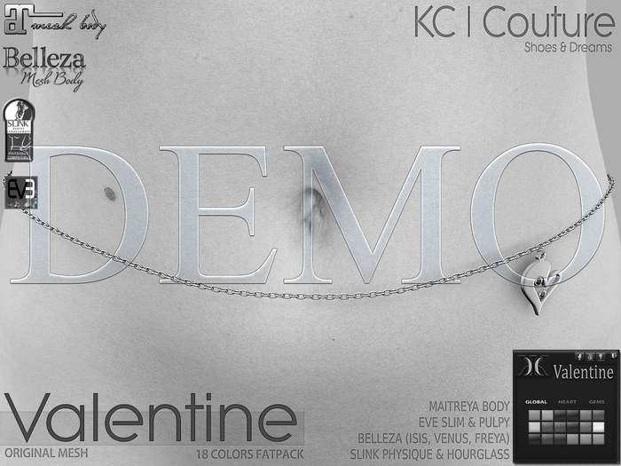 *DEMO* -KC- VALENTINE WAIST CHAIN - MAITREYA, BELLEZA, SLINK