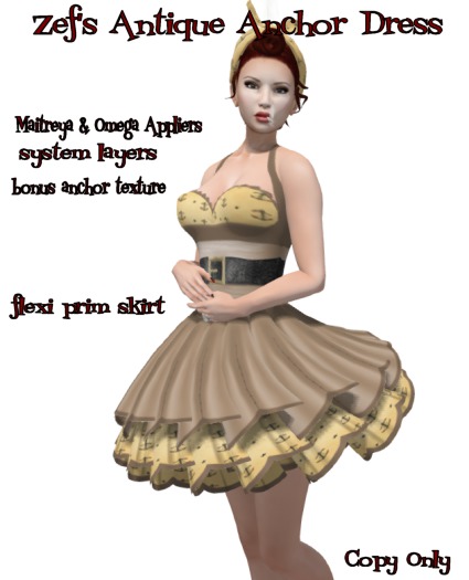 Zef's Rockabilly Pin Up Anchors Swing Dress (long and short)