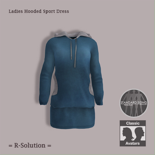 =R-Solution= Ladies Hooded Sport Dress Teal