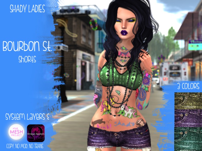 Shady Ladies- Bourbon St. Shorts