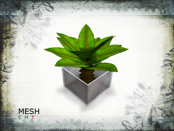 Mesh table plant with planter