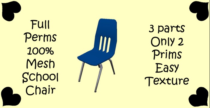 Mesh School Chair Full Perms