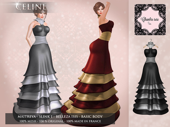 :-:Chambre Rose:-: Celine noir et argent