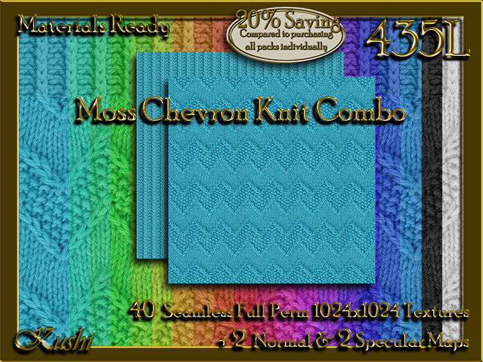 Moss Chevron Knit Fabric Combo Seamless Textures Materials Ready Full Perms 1024x1024