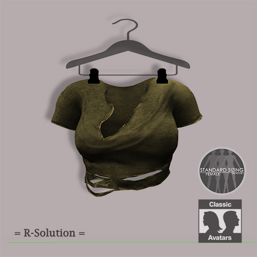 =R-Solution= Ripped Tank Top Khaki