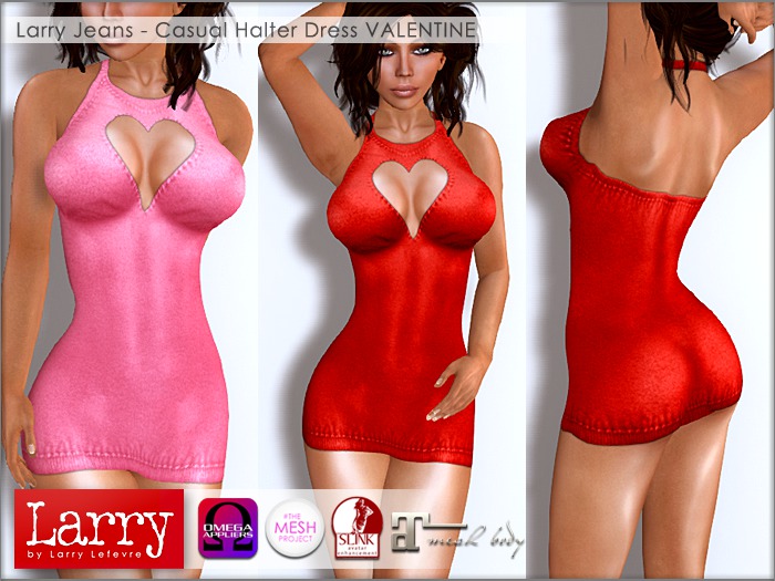 LARRY JEANS - Casual Halter Dress VALENTINE