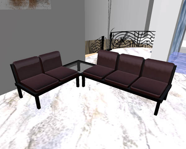 Modern Left Corner Couch (MS - CS - Sculpty)