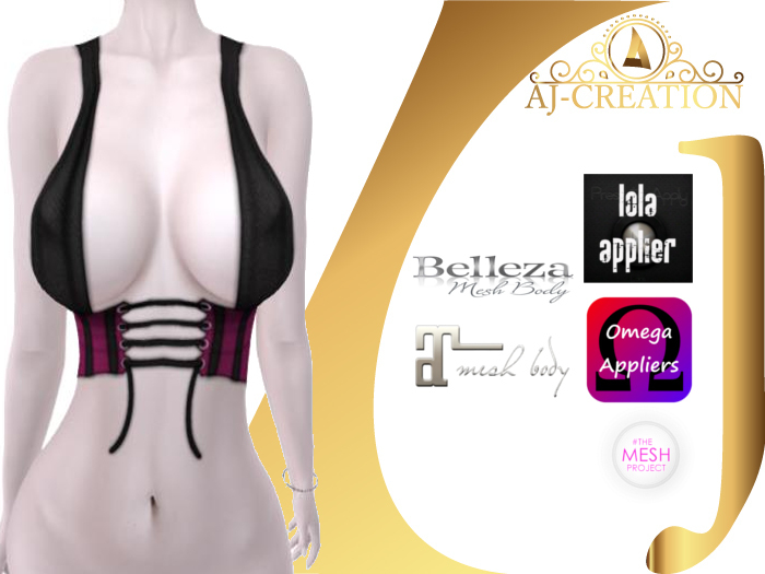 AJ - black tank top with lola aplier