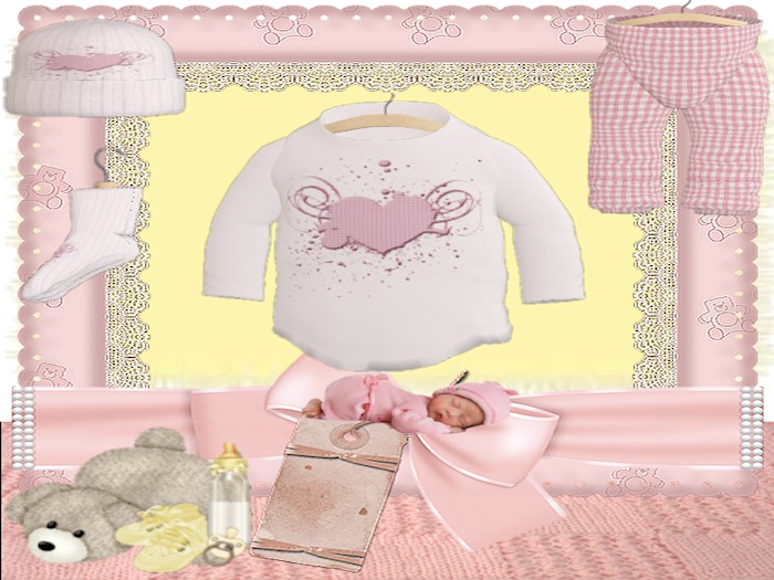 Pink Plaid Heart Outfit