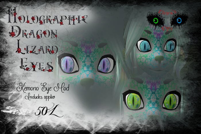 ~ E.E. ~ Holographic Dragon Lizard Eye Multi Pack