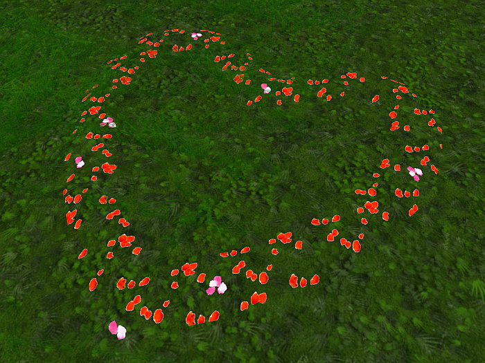 =FD= Heart-shaped rose petals