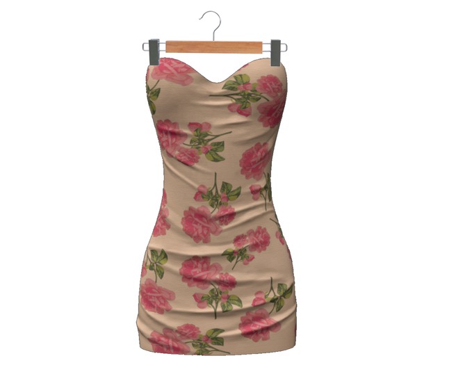 Emi Dress Fit Mesh Slink Rose