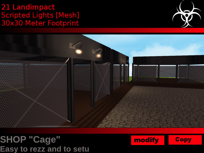 VIRAL. Shop "Cage" Copy-Mod-21 Prims-Meshlight-