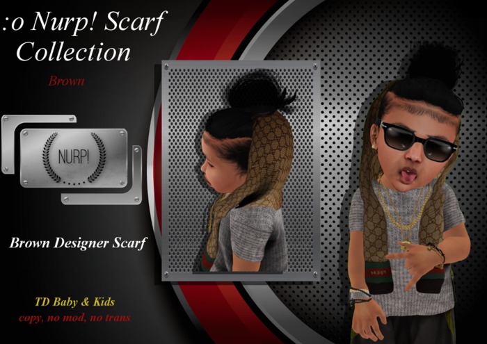 :o nurp! Designer Scarf BROWN